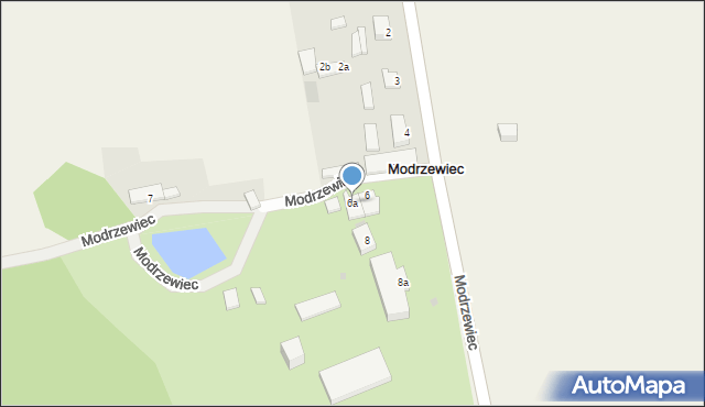 Modrzewiec, Modrzewiec, 6a, mapa Modrzewiec