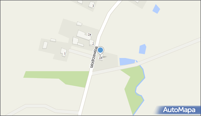 Modrzewina, Modrzewina, 1A, mapa Modrzewina