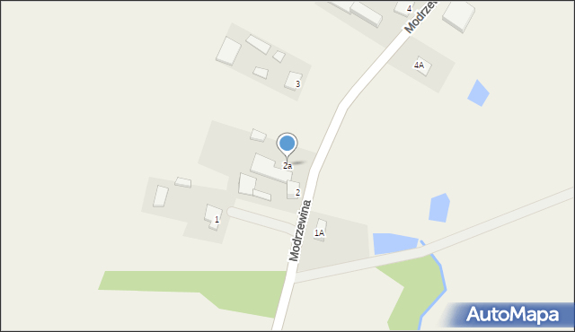 Modrzewina, Modrzewina, 2a, mapa Modrzewina