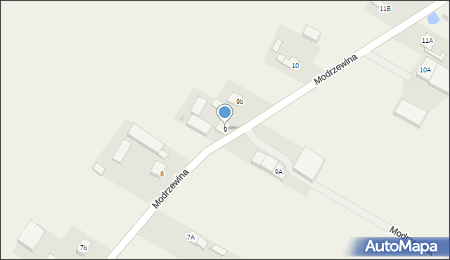 Modrzewina, Modrzewina, 9, mapa Modrzewina