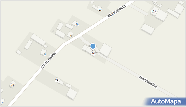 Modrzewina, Modrzewina, 9A, mapa Modrzewina