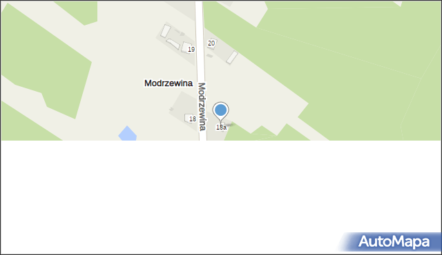 Modrzewina, Modrzewina, 18a, mapa Modrzewina