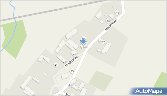 Modrzewo, Modrzewo, 21A, mapa Modrzewo