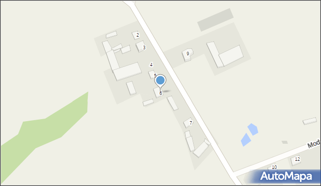 Modzele, Modzele, 6, mapa Modzele