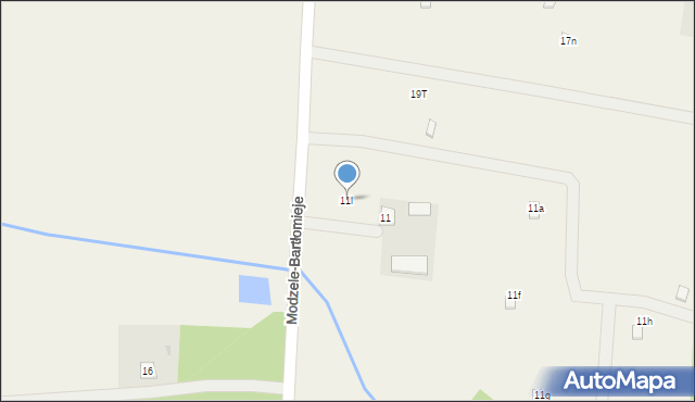 Modzele-Bartłomieje, Modzele-Bartłomieje, 11l, mapa Modzele-Bartłomieje