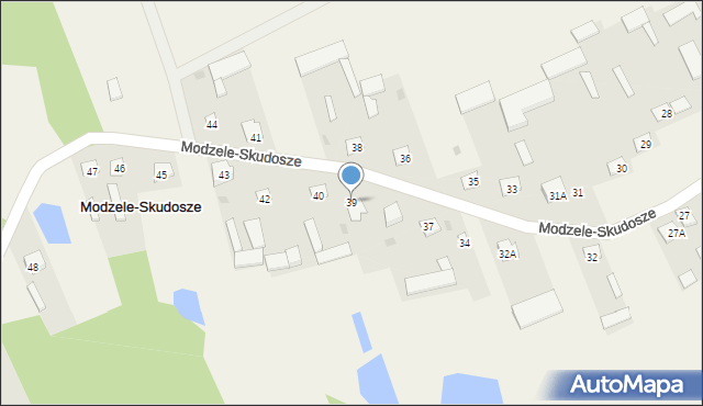 Modzele-Skudosze, Modzele-Skudosze, 39, mapa Modzele-Skudosze