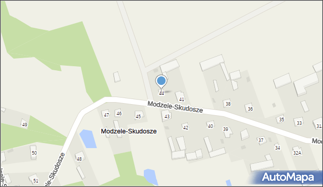 Modzele-Skudosze, Modzele-Skudosze, 44, mapa Modzele-Skudosze