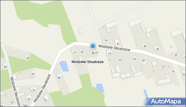 Modzele-Skudosze, Modzele-Skudosze, 45, mapa Modzele-Skudosze
