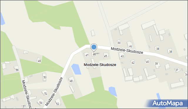 Modzele-Skudosze, Modzele-Skudosze, 46, mapa Modzele-Skudosze