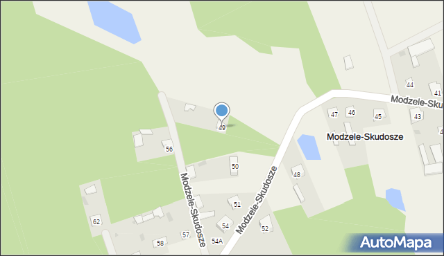 Modzele-Skudosze, Modzele-Skudosze, 49, mapa Modzele-Skudosze