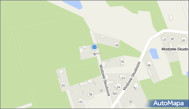 Modzele-Skudosze, Modzele-Skudosze, 56, mapa Modzele-Skudosze