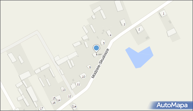 Modzele-Skudosze, Modzele-Skudosze, 7, mapa Modzele-Skudosze