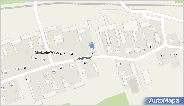 Modzele-Wypychy, Modzele-Wypychy, 14, mapa Modzele-Wypychy