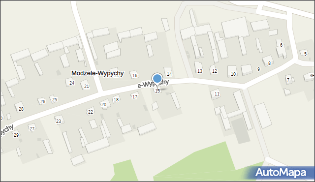 Modzele-Wypychy, Modzele-Wypychy, 15, mapa Modzele-Wypychy