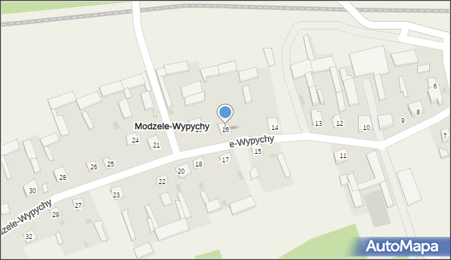 Modzele-Wypychy, Modzele-Wypychy, 16, mapa Modzele-Wypychy