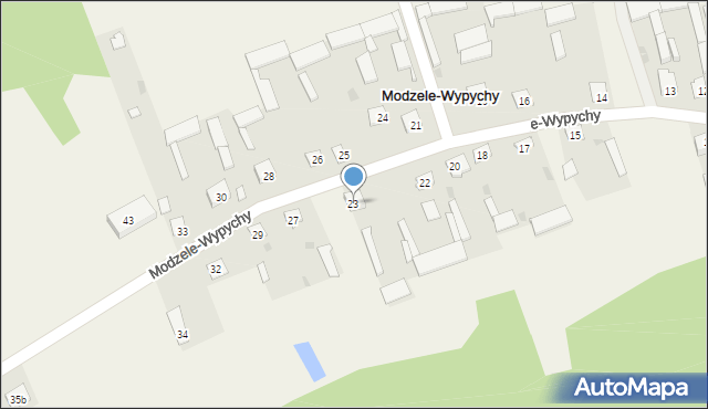 Modzele-Wypychy, Modzele-Wypychy, 23, mapa Modzele-Wypychy