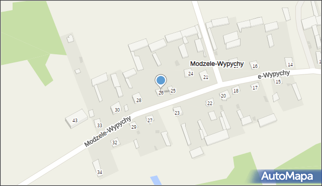 Modzele-Wypychy, Modzele-Wypychy, 26, mapa Modzele-Wypychy