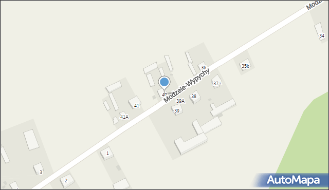 Modzele-Wypychy, Modzele-Wypychy, 40, mapa Modzele-Wypychy