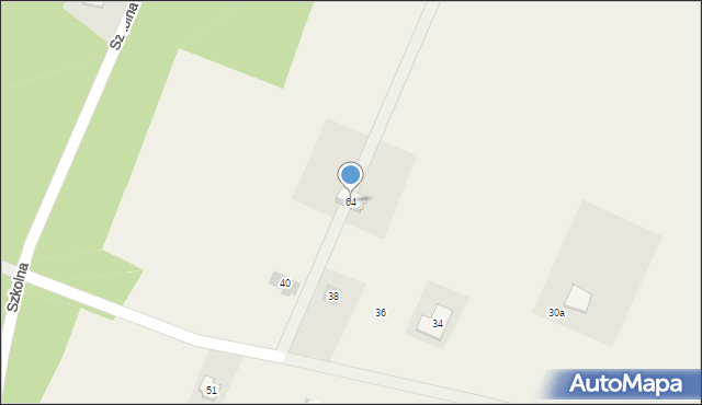 Modzerowo, Modzerowo, 64, mapa Modzerowo