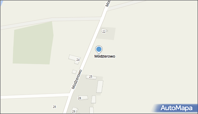 Modzerowo, Modzerowo, 23, mapa Modzerowo