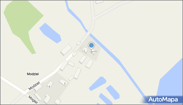 Modziel, Modziel, 2, mapa Modziel