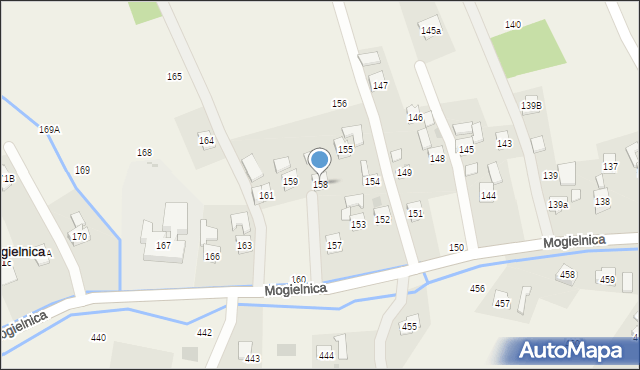 Mogielnica, Mogielnica, 158, mapa Mogielnica