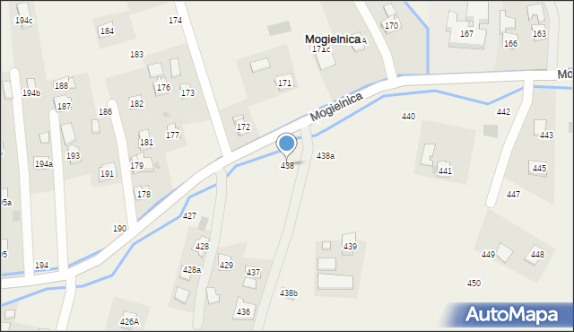 Mogielnica, Mogielnica, 438, mapa Mogielnica