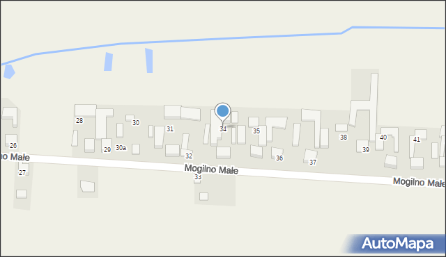 Mogilno Małe, Mogilno Małe, 34, mapa Mogilno Małe