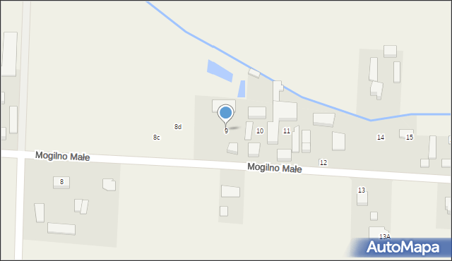 Mogilno Małe, Mogilno Małe, 9, mapa Mogilno Małe