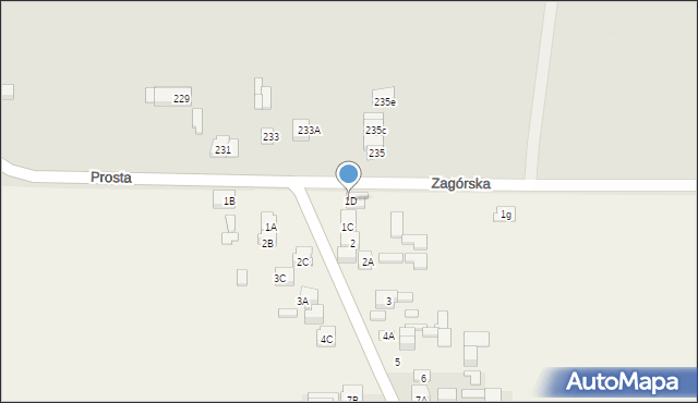 Mójcza, Mójcza, 1D, mapa Mójcza