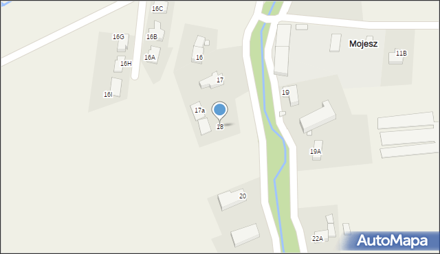 Mojesz, Mojesz, 18, mapa Mojesz