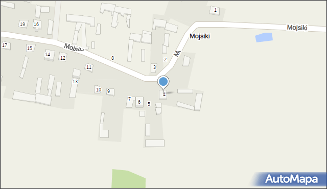 Mojsiki, Mojsiki, 4, mapa Mojsiki