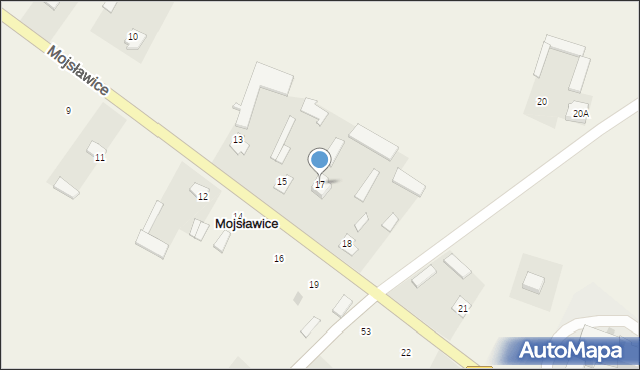 Mojsławice, Mojsławice, 17, mapa Mojsławice