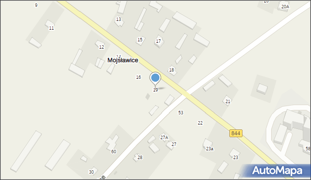 Mojsławice, Mojsławice, 19, mapa Mojsławice