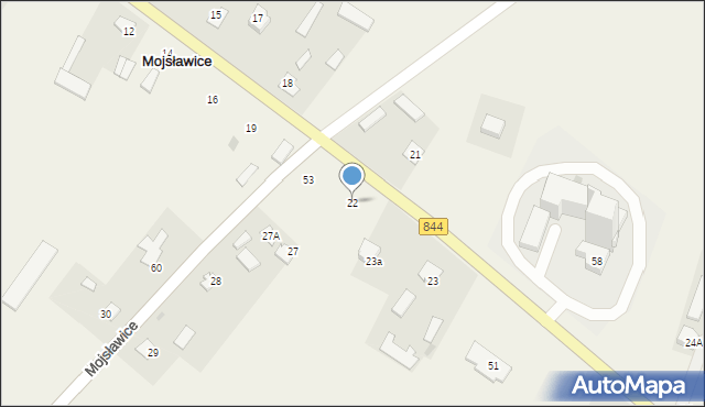 Mojsławice, Mojsławice, 22, mapa Mojsławice