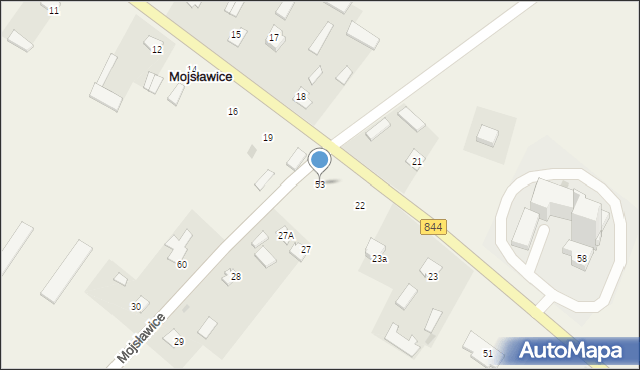 Mojsławice, Mojsławice, 53, mapa Mojsławice