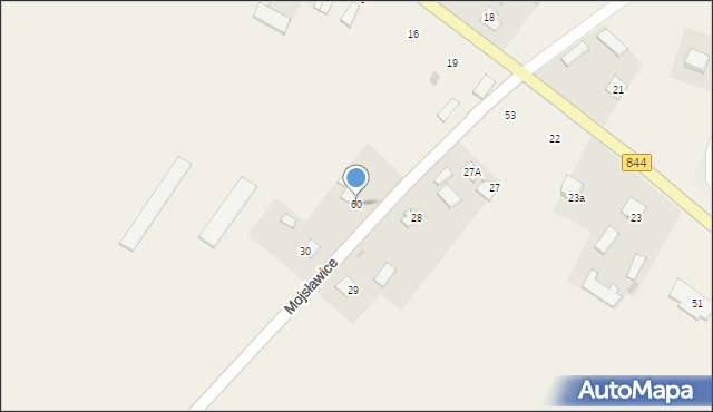 Mojsławice, Mojsławice, 60, mapa Mojsławice