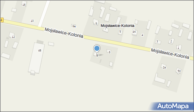 Mojsławice-Kolonia, Mojsławice-Kolonia, 8, mapa Mojsławice-Kolonia