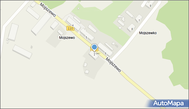 Mojszewo, Mojszewo, 1, mapa Mojszewo