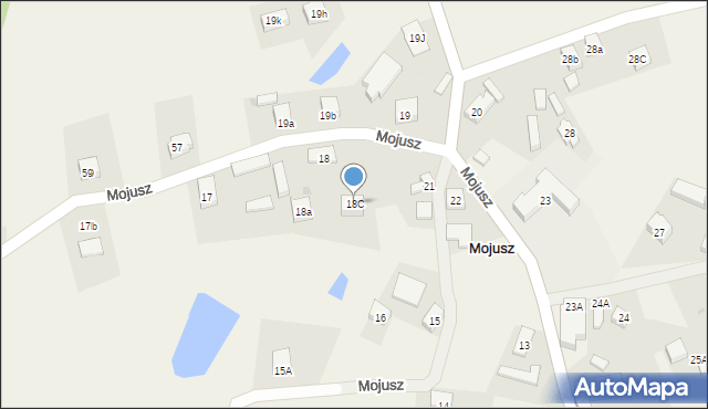 Mojusz, Mojusz, 18C, mapa Mojusz