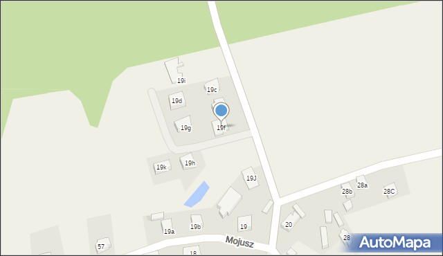 Mojusz, Mojusz, 19f, mapa Mojusz