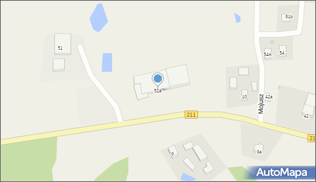 Mojusz, Mojusz, 51a, mapa Mojusz