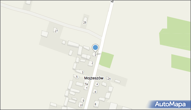 Mojżeszów, Mojżeszów, 1, mapa Mojżeszów