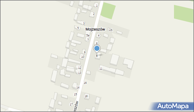 Mojżeszów, Mojżeszów, 8, mapa Mojżeszów