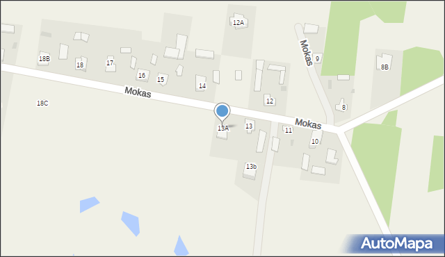 Mokas, Mokas, 13A, mapa Mokas