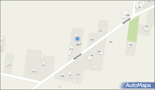Mokas, Mokas, 45A, mapa Mokas