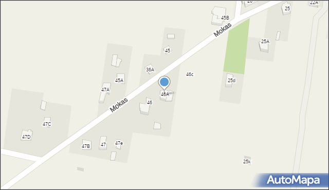 Mokas, Mokas, 46A, mapa Mokas