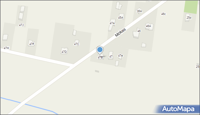 Mokas, Mokas, 47B, mapa Mokas
