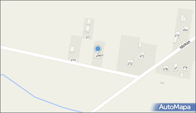 Mokas, Mokas, 47F, mapa Mokas