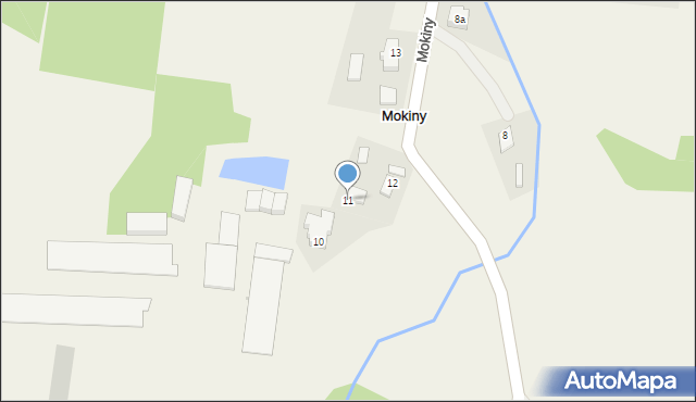 Mokiny, Mokiny, 11, mapa Mokiny
